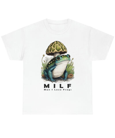 12100 9 400x480 - MILF "Man I Like Frogs" Cotton Tee | Cottagecore Goblincore Froggy Lover Shirt