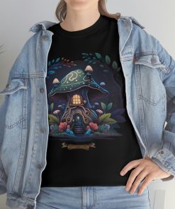The Cottagecore Mushroom Cotton T-Shirt | Boho Bohemian Goblincore Design