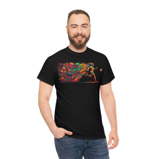 Psychedelic Hippy Boho Soccer Player Cotton T-Shirt