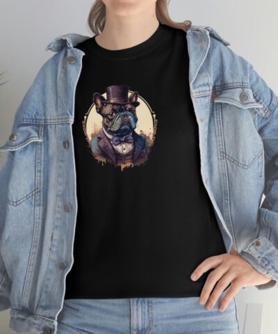 12124 18 400x480 - French Bulldog Portrait Cotton Tee - a perfect gift for the frenchy lover or any bull dog fan