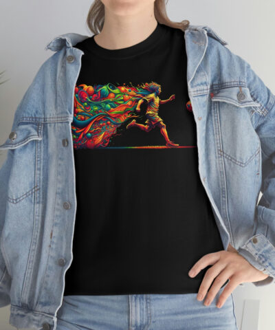 12124 189 400x480 - Psychedelic Hippy Boho Soccer Player Cotton T-Shirt