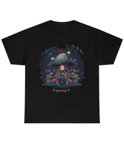 The Cottagecore Mushroom Cotton T-Shirt | Boho Bohemian Goblincore Design