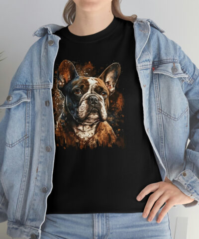 12124 27 400x480 - French Bulldog Portrait Cotton Tee II - a perfect gift for the frenchy lover or any bull dog fan