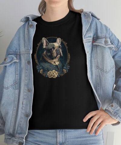 12124 36 400x480 - French Bulldog Portrait Cotton Tee V - a perfect gift for the frenchy lover or any bull dog fan