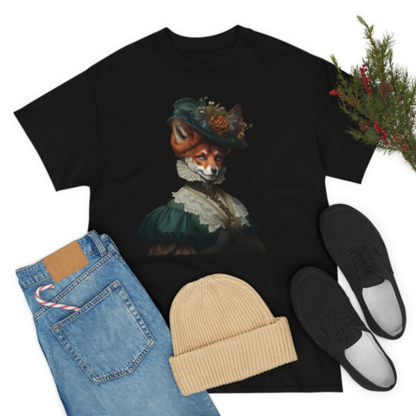 Victorian Red Fox Lady Cotton T-Shirt
