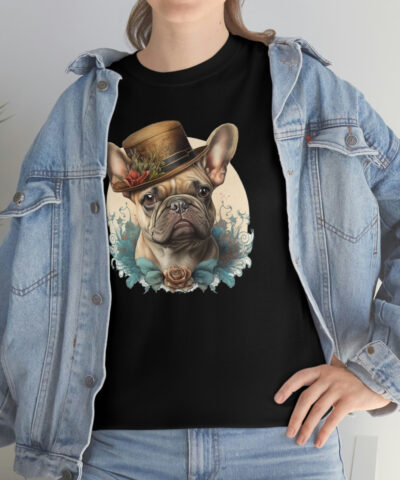 12124 9 400x480 - French Bulldog Portrait Cotton Tee III - a perfect gift for the frenchy lover or any bull dog fan