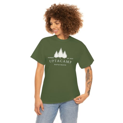 Uptacamp Outatouch Camping Cotton Tee – The T-Shirt for Hikers, Backpackers and vacationers. Upta Camp for a Relaxing Time Away