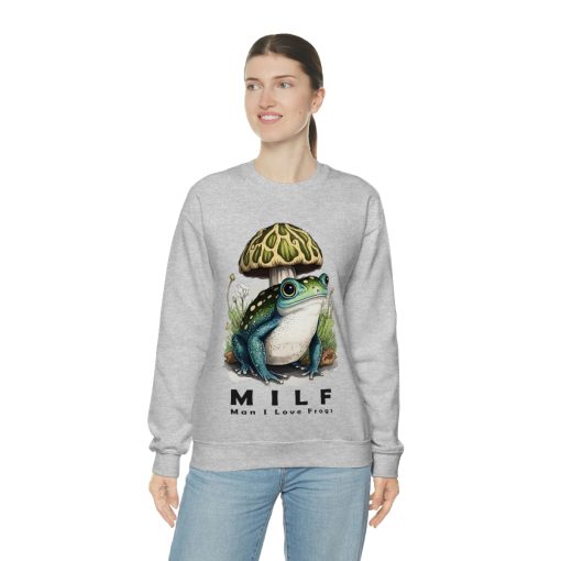 MILF “Man I Like Frogs” Crewneck Sweatshirt | Cottagecore Goblincore Froggy Lover Shirt