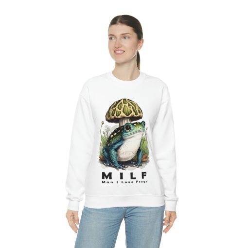 MILF “Man I Like Frogs” Crewneck Sweatshirt | Cottagecore Goblincore Froggy Lover Shirt