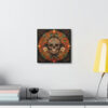 Day of the Dead Skull Mandala Vintage Antique Retro Canvas Wall Art - This Art Print Makes the Perfect Gift. Fit's just about any decor.