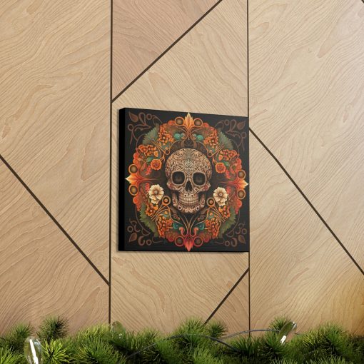 Day of the Dead Skull Mandala Vintage Antique Retro Canvas Wall Art – This Art Print Makes the Perfect Gift. Fit’s just about any decor.