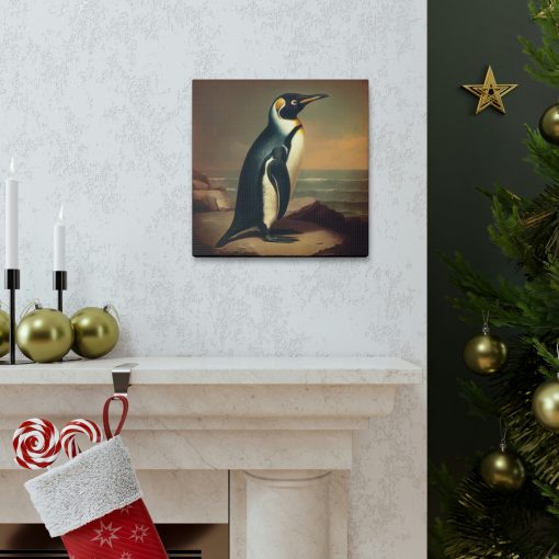 Penguin Vintage Antique Retro Canvas Wall Art – This Art Print Makes the Perfect Gift for any Nature Lover. Uplifting Decor.