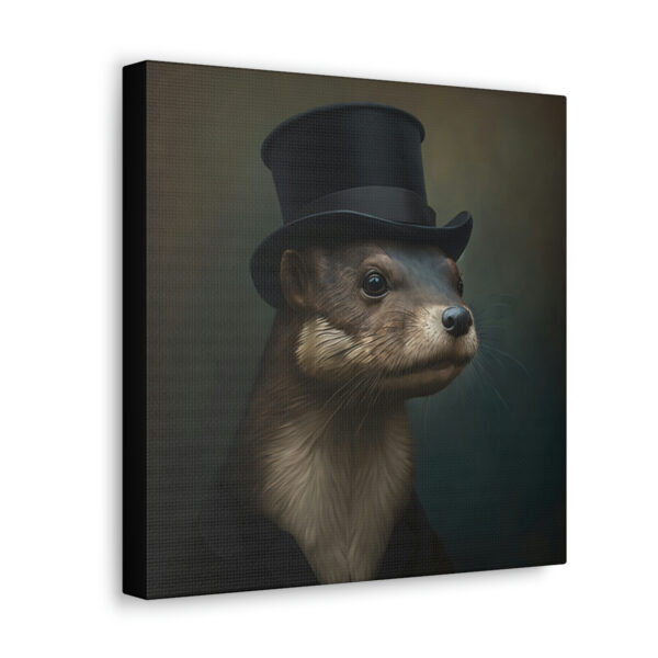 Otter Portrait Vintage Antique Retro Canvas Wall Art – This Art Print Makes the Perfect Gift for any Nature Lover. Decor.
