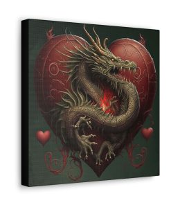 Dragon Heart Vintage Antique Retro Canvas Wall Art – This Art Print Makes the Perfect Gift. Fit’s just about any decor.