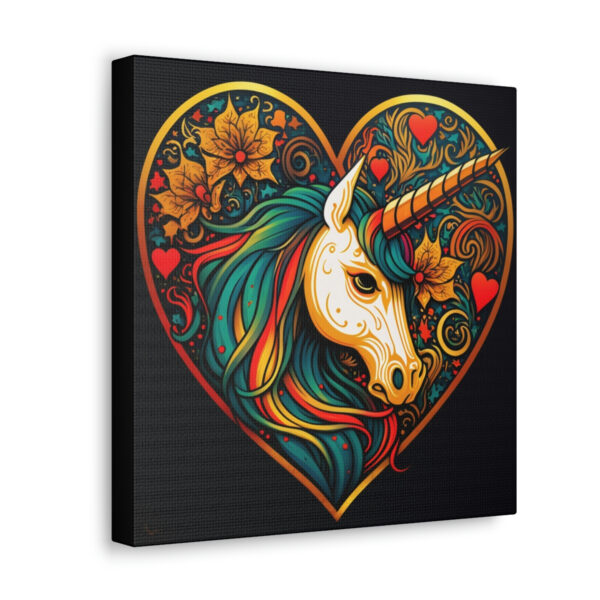 Unicorn Heart Vintage Antique Retro Canvas Wall Art – This Art Print Makes the Perfect Gift. Fit’s just about any decor.