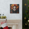 Day of the Dead Vintage Antique Retro Canvas Wall Art - This Art Print Makes the Perfect Gift. Fit's just about any decor.
