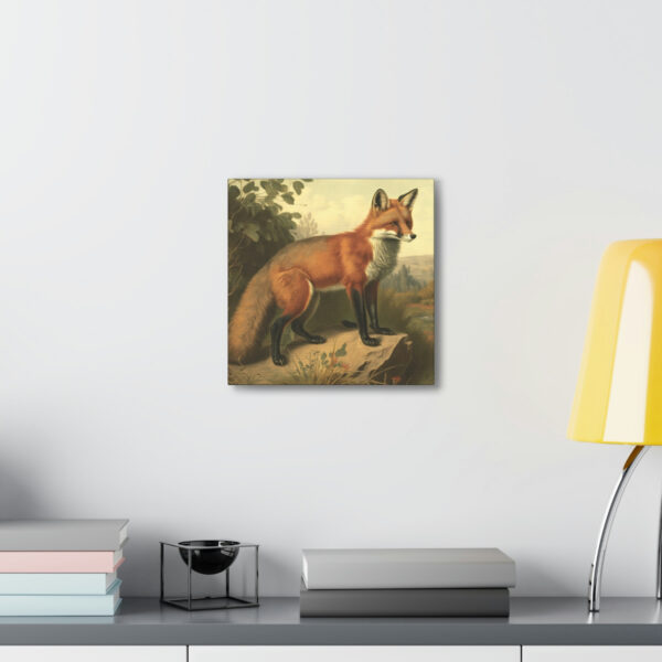 Red Fox Vintage Antique Retro Canvas Wall Art – This Art Print Makes the Perfect Gift for any Nature Lover. Decor You Can L
