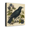 Raven Vintage Antique Retro Canvas Wall Art - This Art Print Makes the Perfect Gift for any Nature Lover. Uplifting Decor.