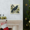 Raven Vintage Antique Retro Canvas Wall Art - This Art Print Makes the Perfect Gift for any Nature Lover. Uplifting Decor.