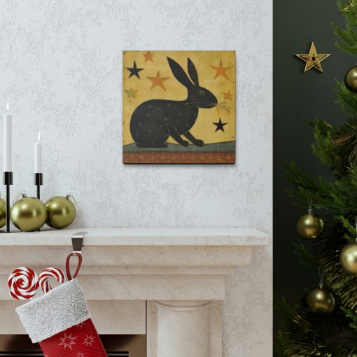 Rustic Folk Rabbit Canvas Gallery Wraps – Perfect Gift for Your Country Farm Friends