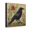 Rustic Folk Art Raven Canvas Gallery Wraps - Perfect Gift for Your Country Farm Friends