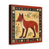 Rustic Folk Art Red Fox Canvas Gallery Wraps - Perfect Gift for Your Country Farm Friends