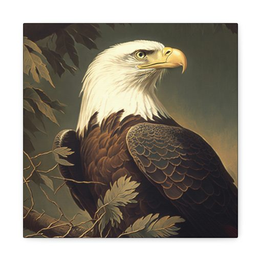 Bald Eagle Vintage Antique Retro Canvas Wall Art – This Art Print Makes the Perfect Gift for any Nature Lover. Decor You Can Love.