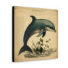 Dolphin Vintage Antique Retro Canvas Wall Art - This Art Print Makes the Perfect Gift for any Nature Lover. Decor You Can Lov
