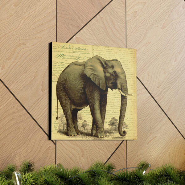 Elephant Vintage Antique Retro Canvas Wall Art – This Art Print Makes the Perfect Gift for any Nature Lover. Decor You Can Love