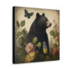 Black Bear Vintage Antique Retro Canvas Wall Art - This Art Print Makes the Perfect Gift for any Nature Lover. Decor You Can Love.