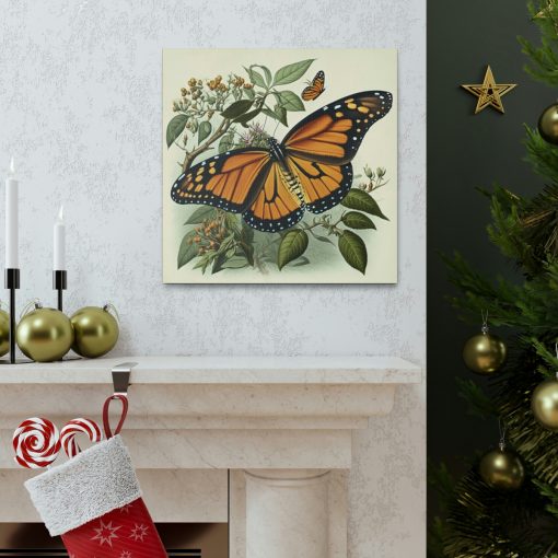 Monarch Butterfly Vintage Antique Retro Canvas Wall Art – This Art Print Makes the Perfect Gift for any Nature Lover. Uplifting Decor.