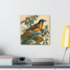 Baltimore Oriole Vintage Antique Retro Canvas Wall Art - This Art Print Makes the Perfect Gift for any Nature Lover. Uplifting Decor.