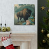 Bison Buffalo Vintage Antique Retro Canvas Wall Art - This Art Print Makes the Perfect Gift for any Nature Lover. Decor You Can Lov