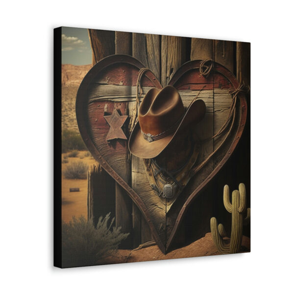 Cowboy Heart Vintage Antique Retro Canvas Wall Art – This Art Print Makes the Perfect Gift. Fit’s just about any de
