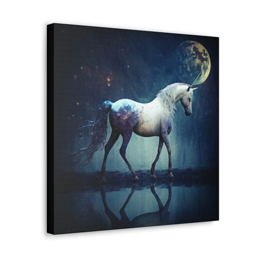 Whimsical Moon Unicorn Vintage Antique Retro Canvas Wall Art – This Art Print Makes the Perfect Gift. Fit’s just about any decor.