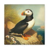Puffin Vintage Antique Retro Canvas Wall Art - This Art Print Makes the Perfect Gift for any Nature Lover. Uplifting Decor.