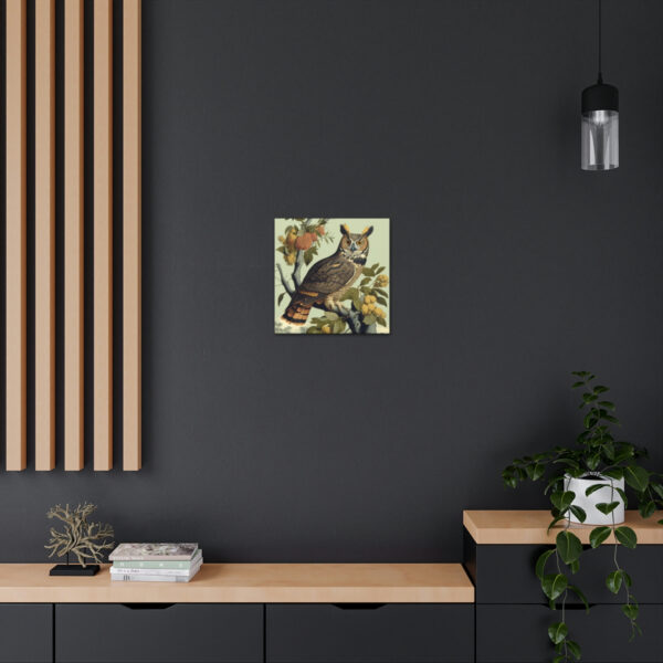 Great Horned Owl Vintage Antique Retro Canvas Wall Art – This Art Print Makes the Perfect Gift for any Nature Lover. Decor You Can Love
