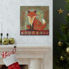 Rustic Folk Art Red Fox Design Canvas Gallery Wraps - Perfect Gift for Your Country Farm Friends
