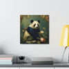 Panda Bear Vintage Antique Retro Canvas Wall Art - This Art Print Makes the Perfect Gift for any Nature Lover. Decor You Can L