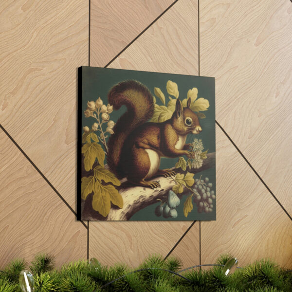 Red Squirrel Vintage Antique Retro Canvas Wall Art – This Art Print Makes the Perfect Gift for any Nature Lover. Uplifting Decor.