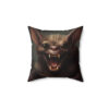 Gothic Vampire Bat Design Square Pillow - Goblincore Goth Style Gift for Yourself or Your Witchy Loved Ones