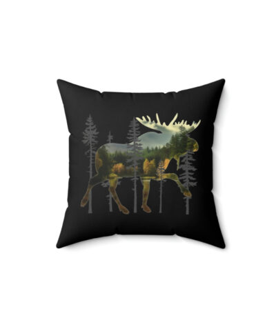 41521 28 400x480 - Moose in the Woods Square Pillow