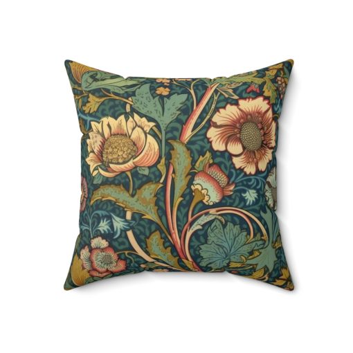Cottagecore Floral Design Spun Polyester Square Pillow