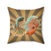 Cardinal and Sunflower Square Pillow