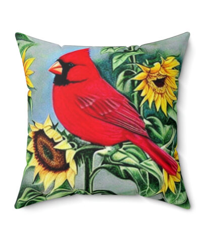 41530 21 400x480 - Cardinal and Sunflower Square Pillow