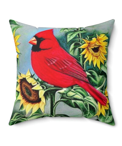 41530 22 400x480 - Cardinal and Sunflower Square Pillow