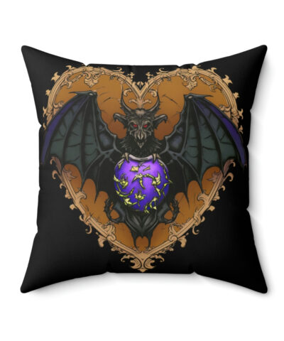 41530 95 400x480 - Gothic Bat Purple Heart Design Square Pillow - Goblincore Goth Style Gift for Yourself or Your Witchy Loved Ones