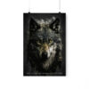 Wolf Inspirations - With Courage and Strength Comes Freedom - Premium Matte Vertical Posters