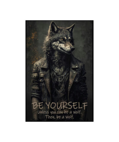 43138 33 400x480 - Wolf Inspirational Quotes - Be Yourself Unless You Can Be a Wolf - Then, Be a Wolf  - Premium Matte Vertical Posters