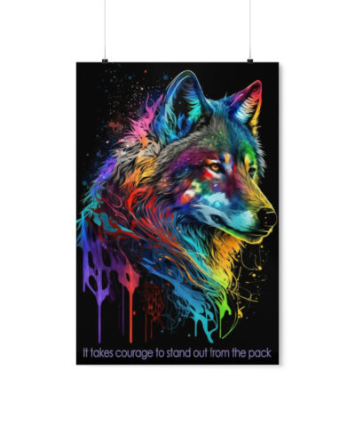 43147 112 400x480 - Wolf Inspirations - It Takes Courage to Stand Out From the Pack - Premium Matte Vertical Posters